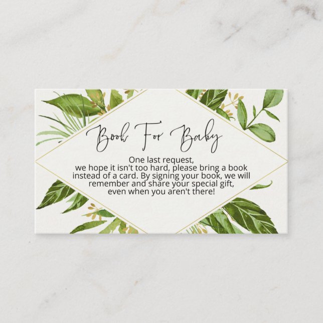 Bring A Book For Baby Baby Shower Enclosure Card (Front)