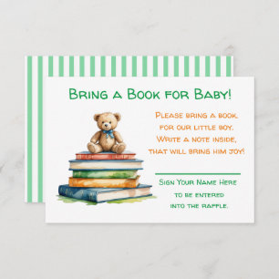 Bring a Book for Baby   Baby Shower  Enclosure Card