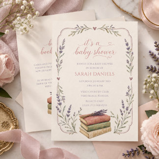 Bring a Book for Baby Baby Shower Invitation