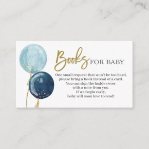 Bring a book for baby boy enclosure card