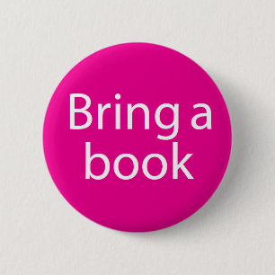 Bring a Book Magenta 2 Inch Round Button