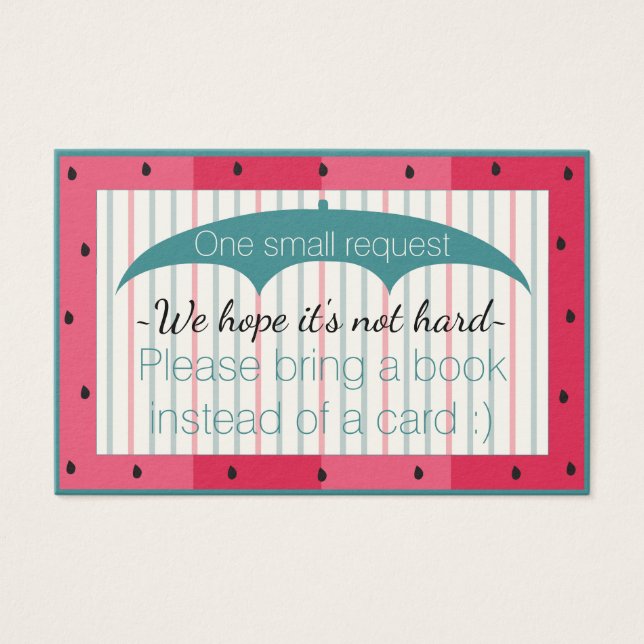 Bring-a-Book "Watermelon" Insert Card/Personalize (Front)