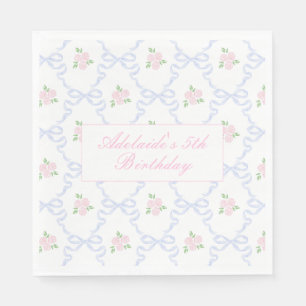 Bring a Doll Birthday Preppy Grandmillennial Napkin