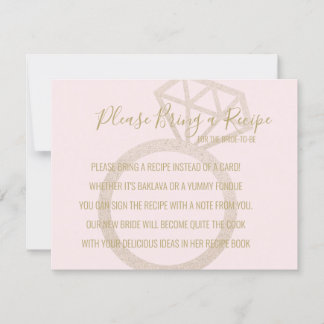 Bring a Recipe Card for Bridal Shower Invitation