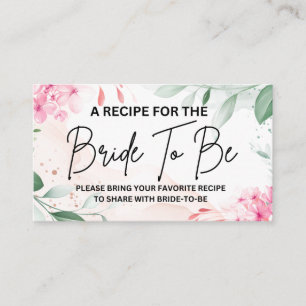 Bring a Recipe for the Bride Bridal Shower Enclosure Card