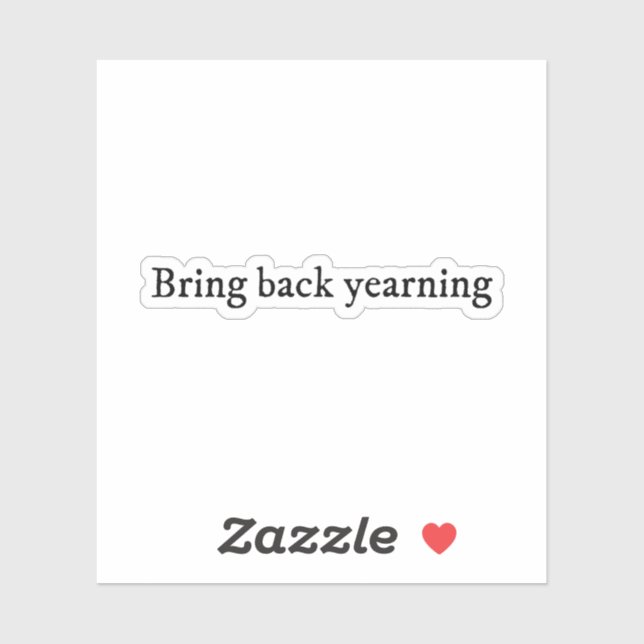 Bring back yearning (Sheet)