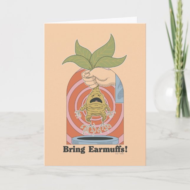 "Bring Earmuffs!" Screaming Mandrake Graphic Card (Front)