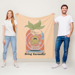 "Bring Earmuffs!" Screaming Mandrake Graphic Fleece Blanket