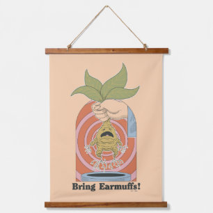"Bring Earmuffs!" Screaming Mandrake Graphic Hanging Tapestry