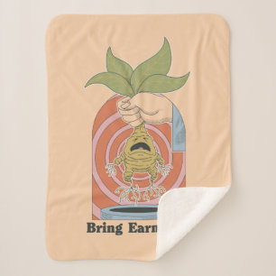 "Bring Earmuffs!" Screaming Mandrake Graphic Sherpa Blanket