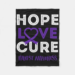 Bring Epilepsy Awareness To Bring Hope Love Cure  Fleece Blanket