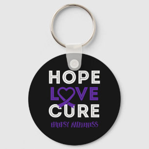 Bring Epilepsy Awareness  to bring HOPE LOVE CURE Keychain