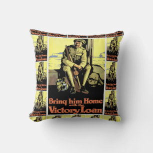Bring him Home with the Victory Loan Throw Pillow