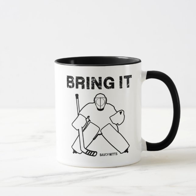 Bring It hockey Goalie Mug (Right)
