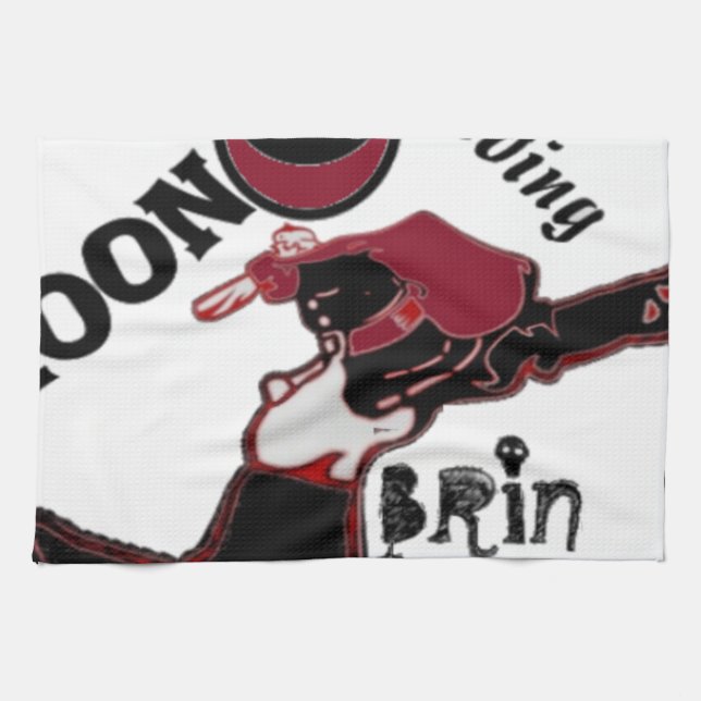 Bring It On – Playful Christmas & Space Mashup Kitchen Towel (Horizontal)