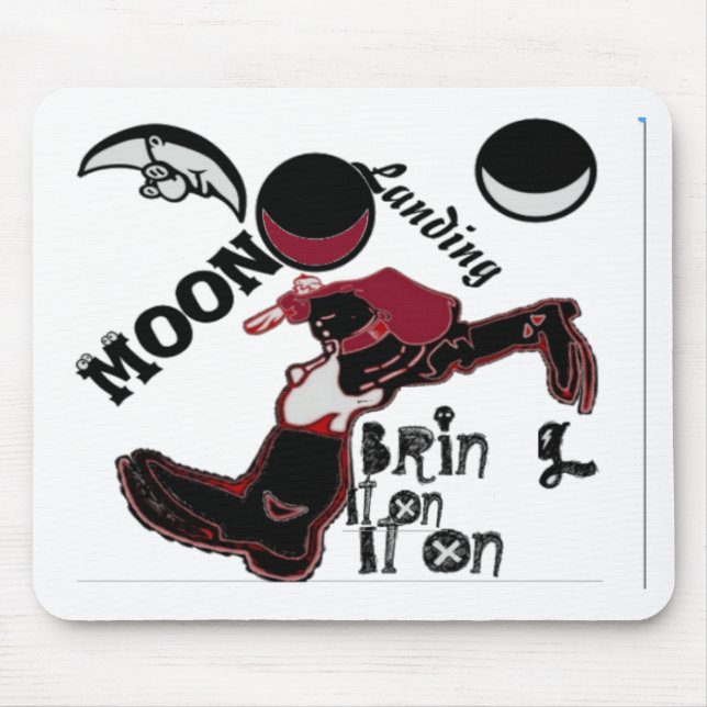 Bring It On – Playful Christmas & Space Mashup Mouse Pad (Front)