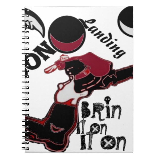 Bring It On – Playful Christmas & Space Mashup Notebook (Front)