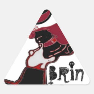 Bring It On – Playful Christmas & Space Mashup Triangle Sticker