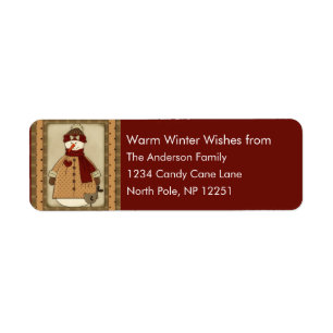 Bring it On Snowgirl Return Address Labels