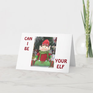 BRING MISTLETOE IF I CAN BE YOUR ELF THIS YEAR HOLIDAY CARD