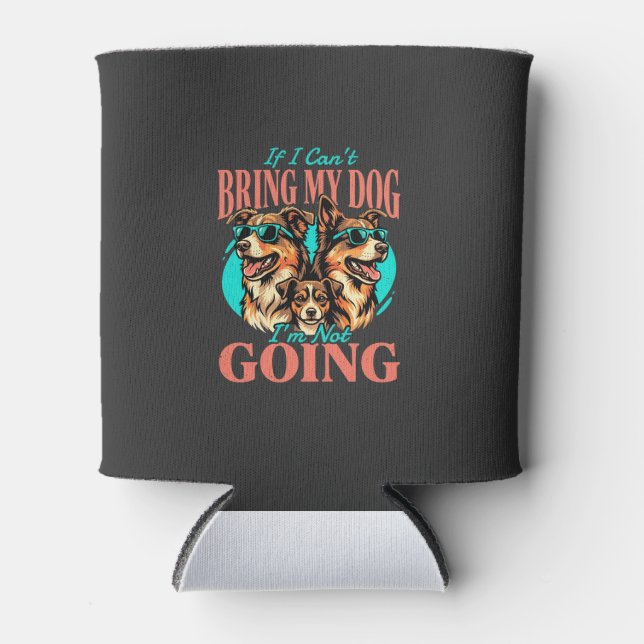 Bring My Dog Retro Dog Lover Can Cooler (Front)