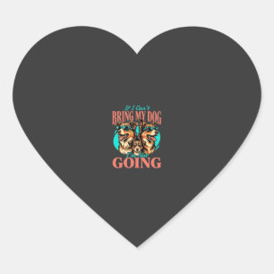 Bring My Dog Retro Dog Lover Heart Sticker