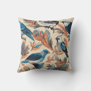 Bring Nature Indoors with Beautiful Bird Pattern Throw Pillow