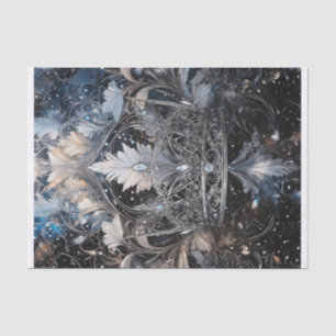 Bring on the Bling, Silvery Sparkly Crown Tissue Paper