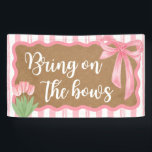 Bring on the Bows Baby Girl Shower Banner Decor<br><div class="desc">Welcome your guests with charm and sweetness using this adorable bows-themed baby shower banner! Featuring soft pastel florals, a sweet watercolor bow, and the phrase "Bring on the Bows", this ready-to-print sign is the perfect focal point for celebrating your baby girl. 🎀 Perfect For: Baby girl baby showers Bows or...</div>