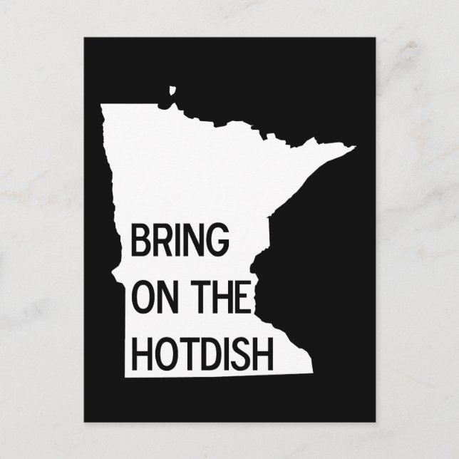 Bring on the Hotdish Funny Minnesota Postcard (Front)