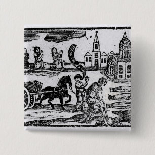 Bring Out Your Dead, The Great Plague of 1665 2 Inch Square Button