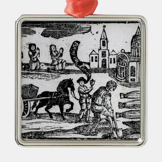 Bring Out Your Dead, The Great Plague of 1665 Metal Ornament (Front)