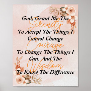 Bring Peace into your Space: Grant Me The Serenity Poster