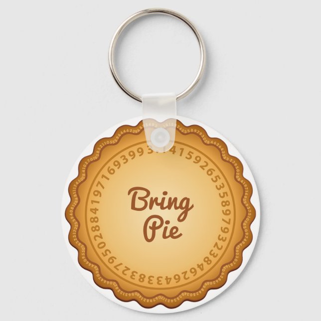 Bring Pie to Pi Day Keychain (Back)