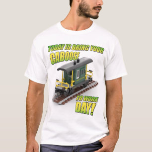 Bring Your Caboose to Work Day (Green Caboose) T-Shirt