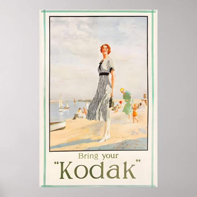 Bring your Kodak Camera 1925 Vintage Style Poster (Front)
