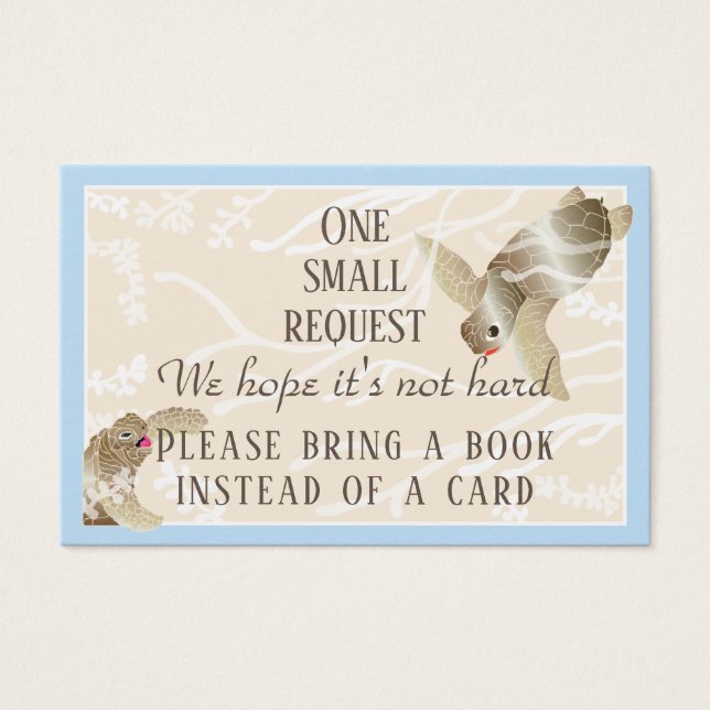 BringABook Baby Sea Turtle Insert Card/Personalize (Front)