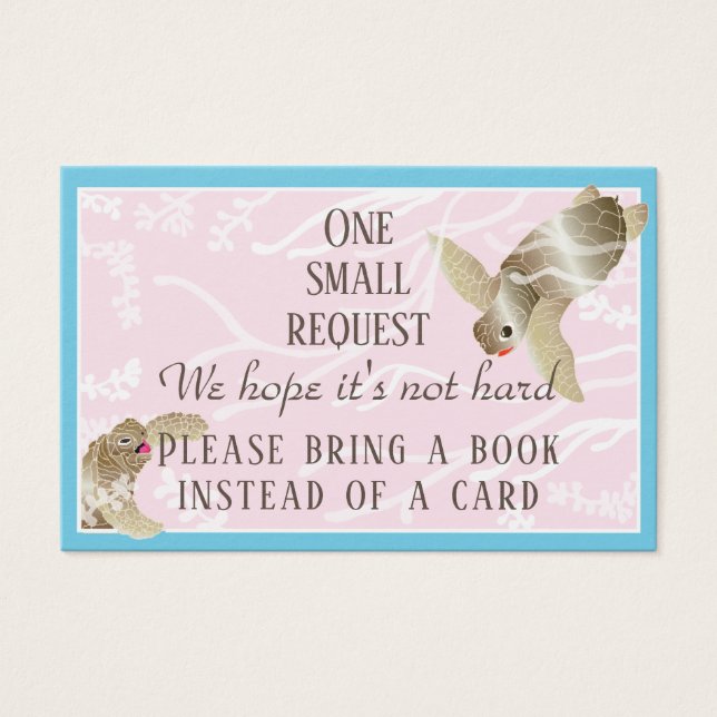 BringABook Baby Sea Turtle Insert Card/Personalize (Front)
