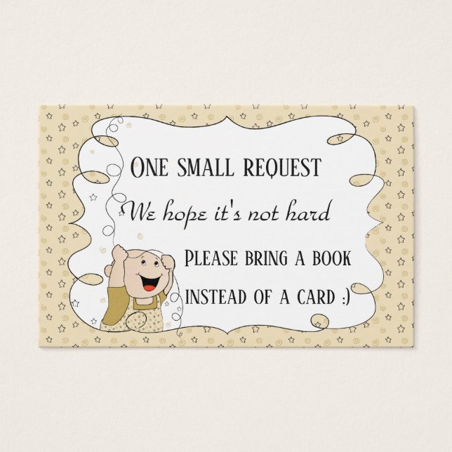 BringABook "Baby & Stars" Insérer carte/Personnali (Devant)