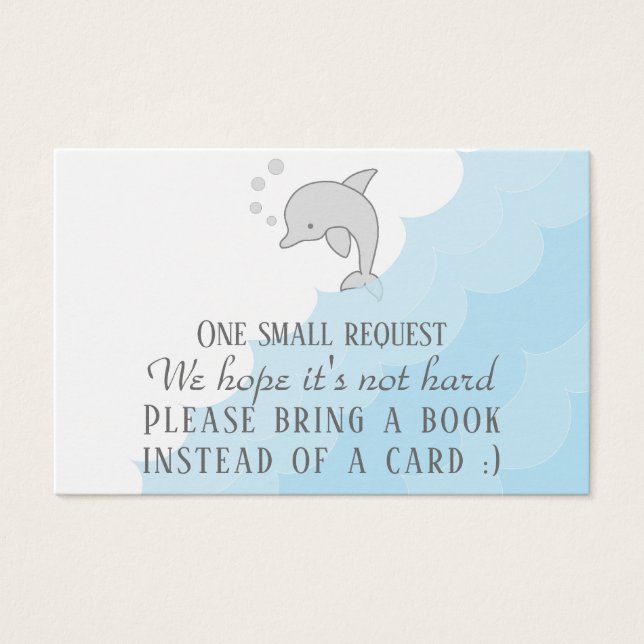 BringABook "Dolphin Blue" Insert Card/Personalize (Front)