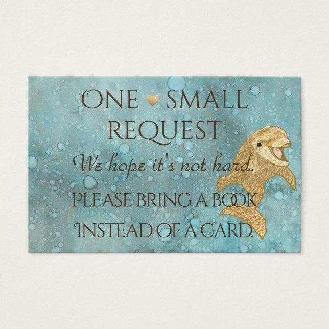 BringABook "Gold Dolphin" Insert Card/Personalize (Front)
