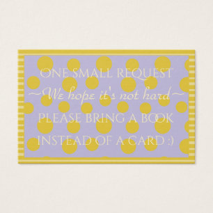 BringABook "Gold/Lavender" Insert Card/Personalize