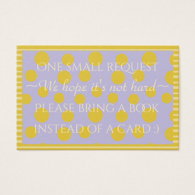 BringABook "Gold/Lavender" Insert Card/Personalize (Front)