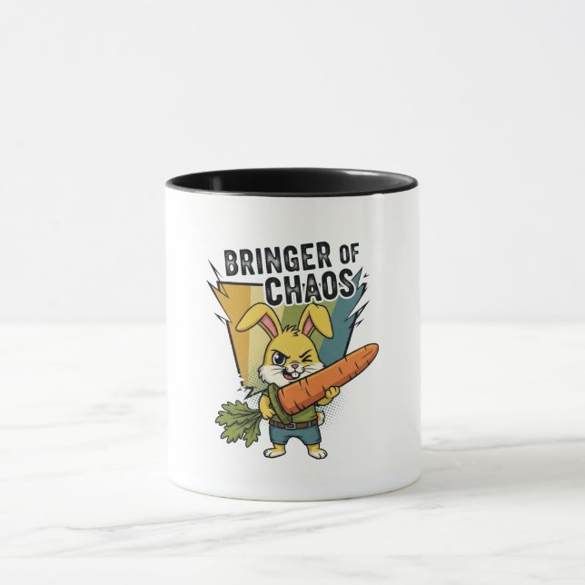 Bringer of Chaos Cute Angry Bunny Mug (Center)