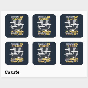 Bringing Back the Classics Retro Muscle Car Square Sticker