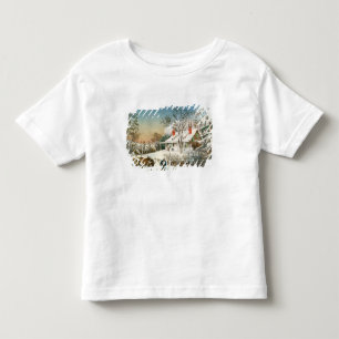 Bringing Home the Logs, Winter Landscape Toddler T-shirt