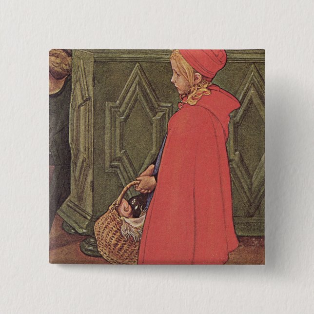Bringing Home the Shopping 2 Inch Square Button (Front)