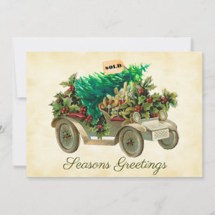 Bringing Home The Tree Flat Holiday Card