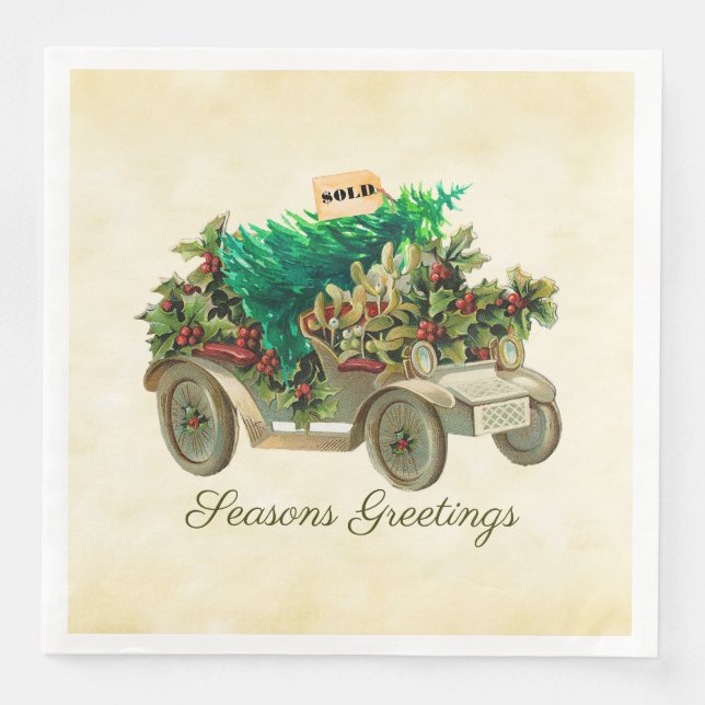 Bringing Home The Tree Paper Napkin (Front)