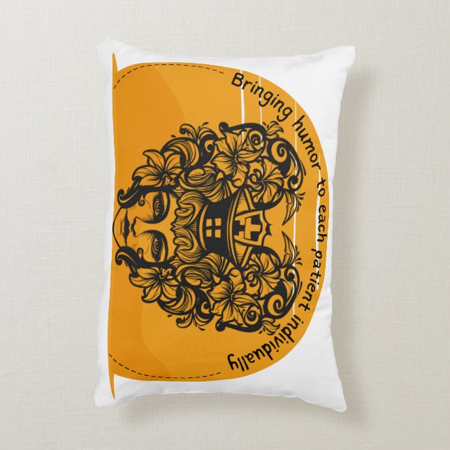 Bringing humour to each patient individually accent pillow (Back(Vertical))